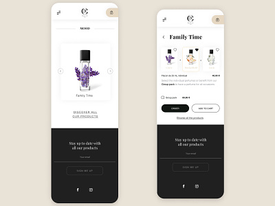 Product page - High End Perfum brand concept design dribbble new order payment product shop shopping cart sketch ui ux web