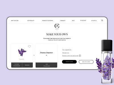 Create your own - High-end perfume brand branding cart design dribbble fragrance new order perfume product sketch ui ux web