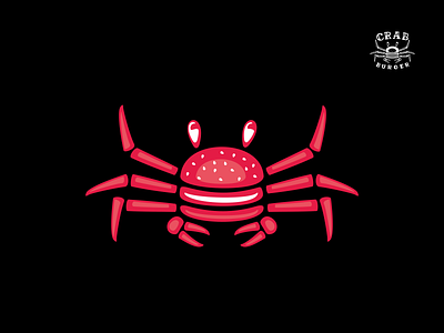 Crab Burger animalogos burger crab food logo
