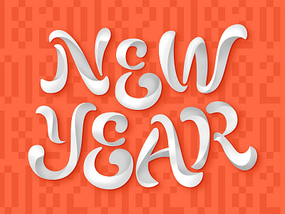 New Year Lettering 3d letters graphic design illustration lettering letters new year