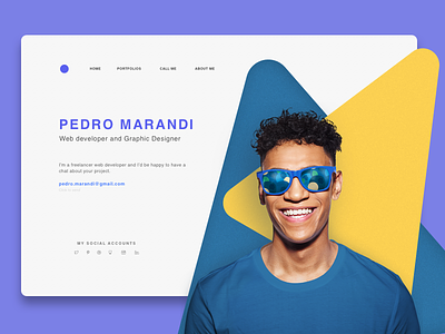 Pedro's personal website design personal website ui web ui