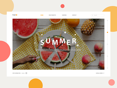 Fruit Website color fruit interface landing page melon summer ui ux watermelon