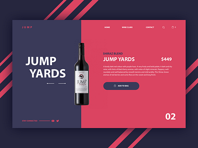 Jump Yard UI bottle landing page shop ui ux wine winery