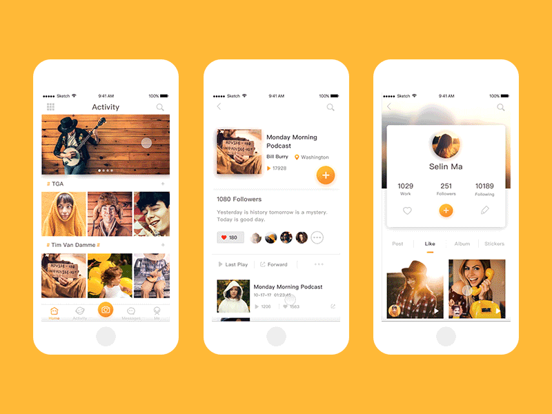 Student work －Zhang Runsheng app dayu gif ios iphone music ui