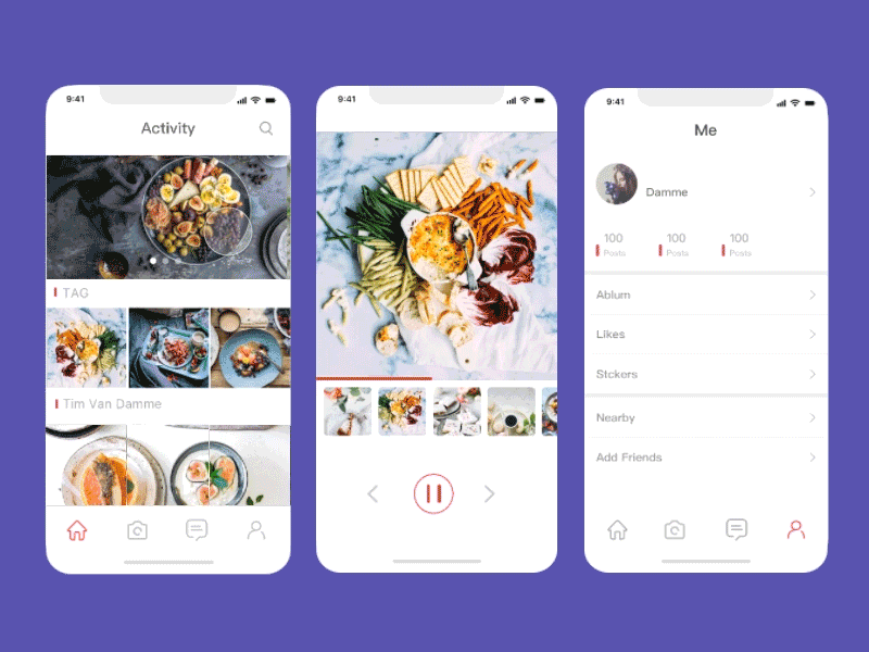 Student work －Zhang Huxing app dayu gif ios iphone music ui