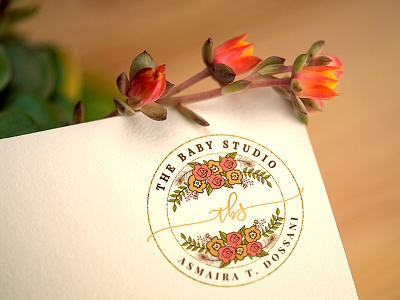 Branding (Brand Identity) The Baby Studio brand brand identity branding floral flowers logo stationery watermark