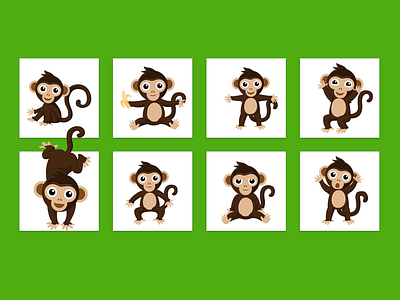 Monkeys branding illustration monkey