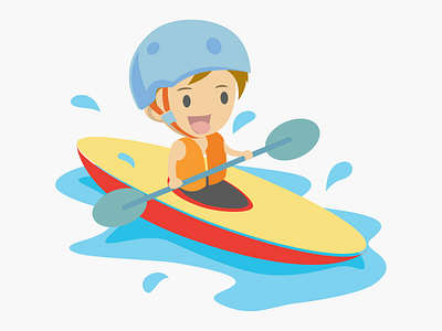 Watter Sport 2d illustration boy icon illustration illustration art sport