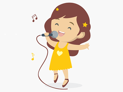 Girl singing karaoke