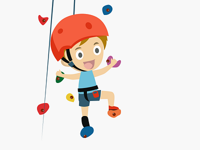 Boy climbing