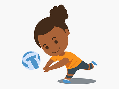 Girl playing volleyball