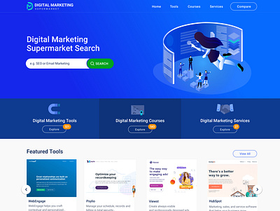 Homepage Concept 2d illustration blue header dashboard dashboard ui design header homepage icon illustration marketing website website header