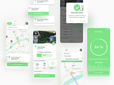 Eborn app design application design electric car illustration ui ux