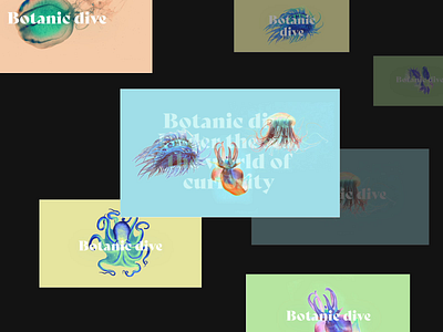 Botanic Dive 🐙 #3 art direction biodiversity botanic design encyclopedia graphic design sea ui web