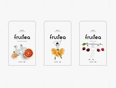 Fruitea © branding design graphic design illustraion packaging tea