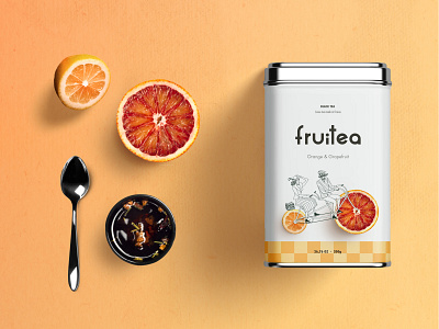 Fruitea © branding design illustraion packaging packaging design tea