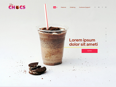 Chocolate Shop Landing Page branding design landing page ui ui design web website website concept