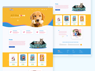 Pet Products Landing Page design landing page pet pet care petshop prototype ui design web website