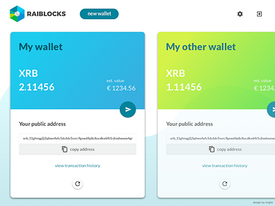 Concept Raiblocks wallets