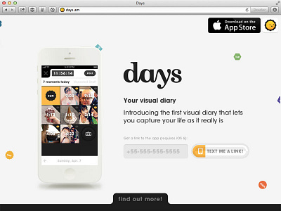 Days Launch Page layout site type