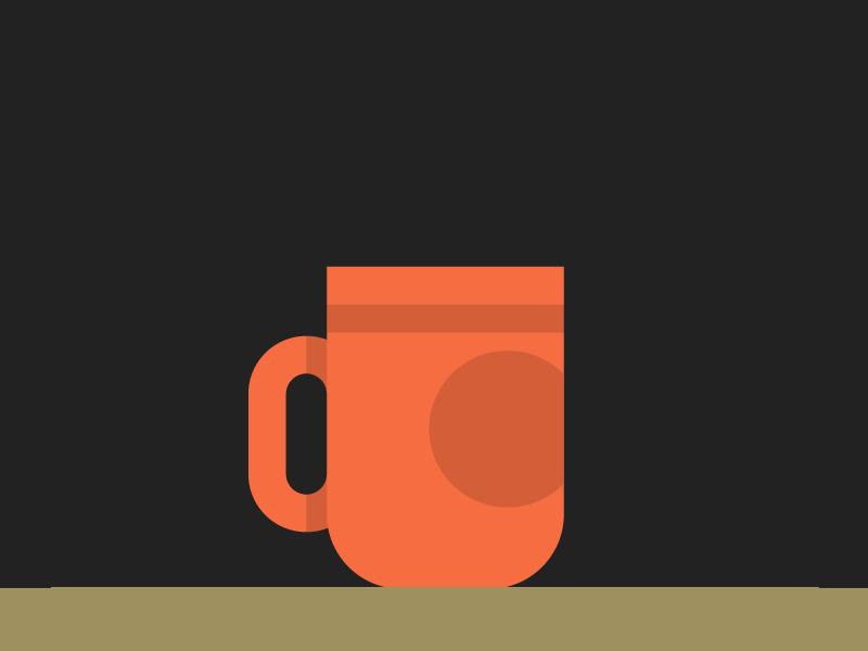 [GIF] Hot Coffee animation gif illustration