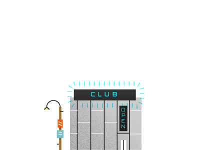 Club animation illustration