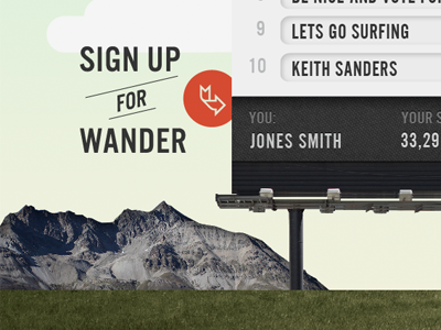 Sign Up Leaderboard design type web