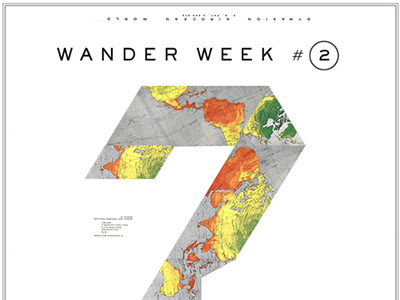 Wander Week No 2 layout poster type