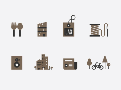 Categories icons illsutration