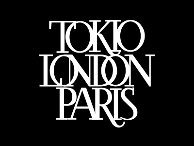 Tokio London Paris black branding custom design lettering logo type typography vector