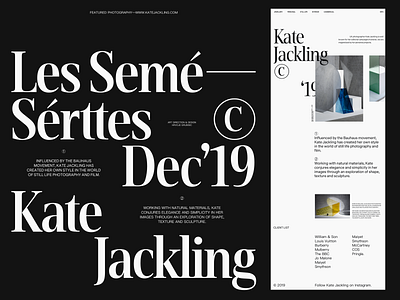 Kate Jackling—Les Semé—Sérttes Dec'19