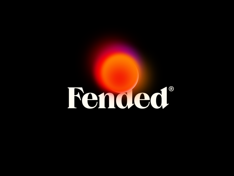 Fended'20 logo design black  white black serif visual logo typography