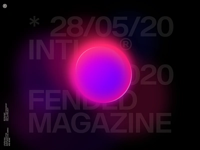 Fended'20 design glow light lightning typography