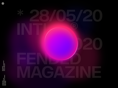 Fended'20 design glow light lightning typography