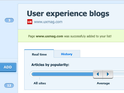 List header add blog iterface list slider ui user ux