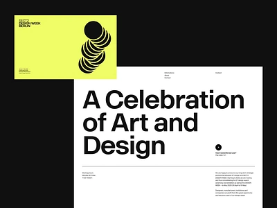 Design Week Berlin brand design brand identity branding branding and identity branding design color layout poster type typo typography visual identity website