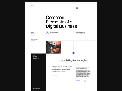 Common Elements of a Digital Business clean design grid header layout minimal typography web website whitespace
