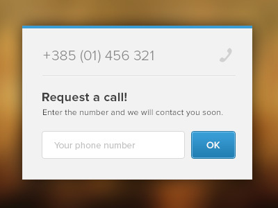 Request A Call call design phone phone number ui web widget