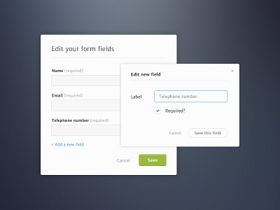 Form Builder add admin app clean edit form form builder label new simple ui ux