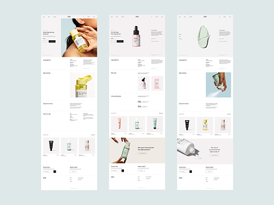 VERSED shop redesign beauty cosmetics ecommerce elegant grid layout shop shopify website