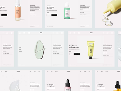 VERSED shop redesign clean design header layout minimal typography website whitespace