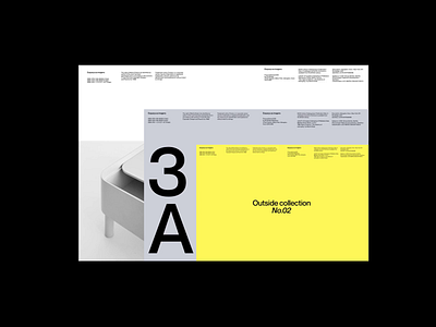 Outside Collection branding clean deck design grid layout minimal typography website whitespace yellow