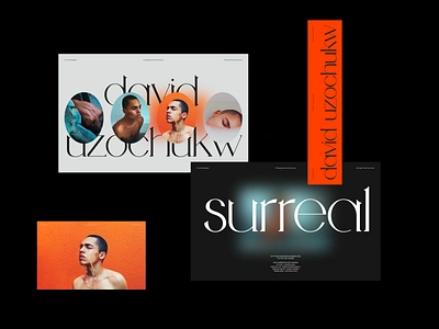 David Uzochukw—Surreal Series branding clean design header layout minimal typography website whitespace