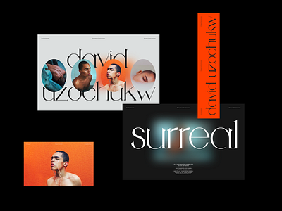 David Uzochukw—Surreal Series branding clean design header layout minimal typography website whitespace