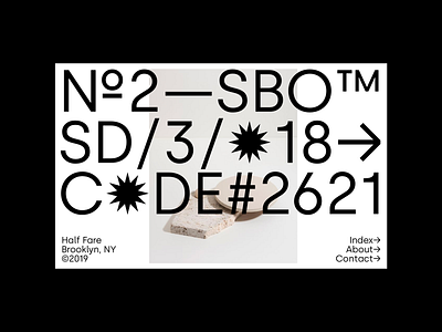 SBO™ clean design header layout minimal type typography website