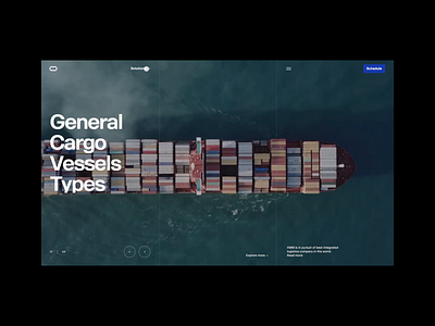 Cargo Logistics Website Navigation animation clean grid layout motion navigation typography video background website website design