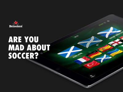 Heineken Tablet app app design heineken icon illustration soccer tablet ui ux