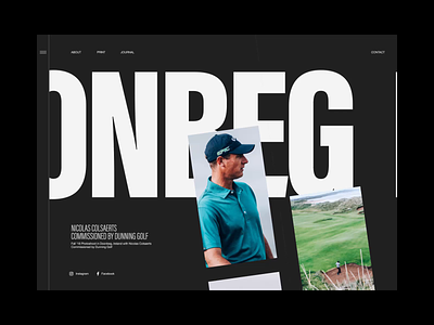 Doonbeg—Golf Club animation clean header layout motion scroll slider transition typography web design