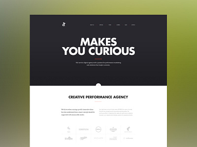 New agency website clean flat home layout modern typography ui ux web website