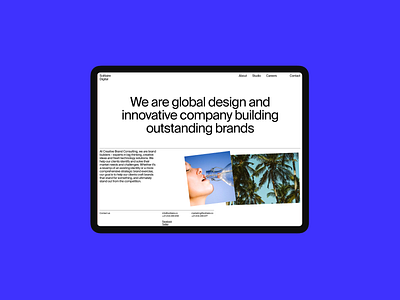 Solitaire Digital clean design grid header layout minimal swiss typography website whitespace